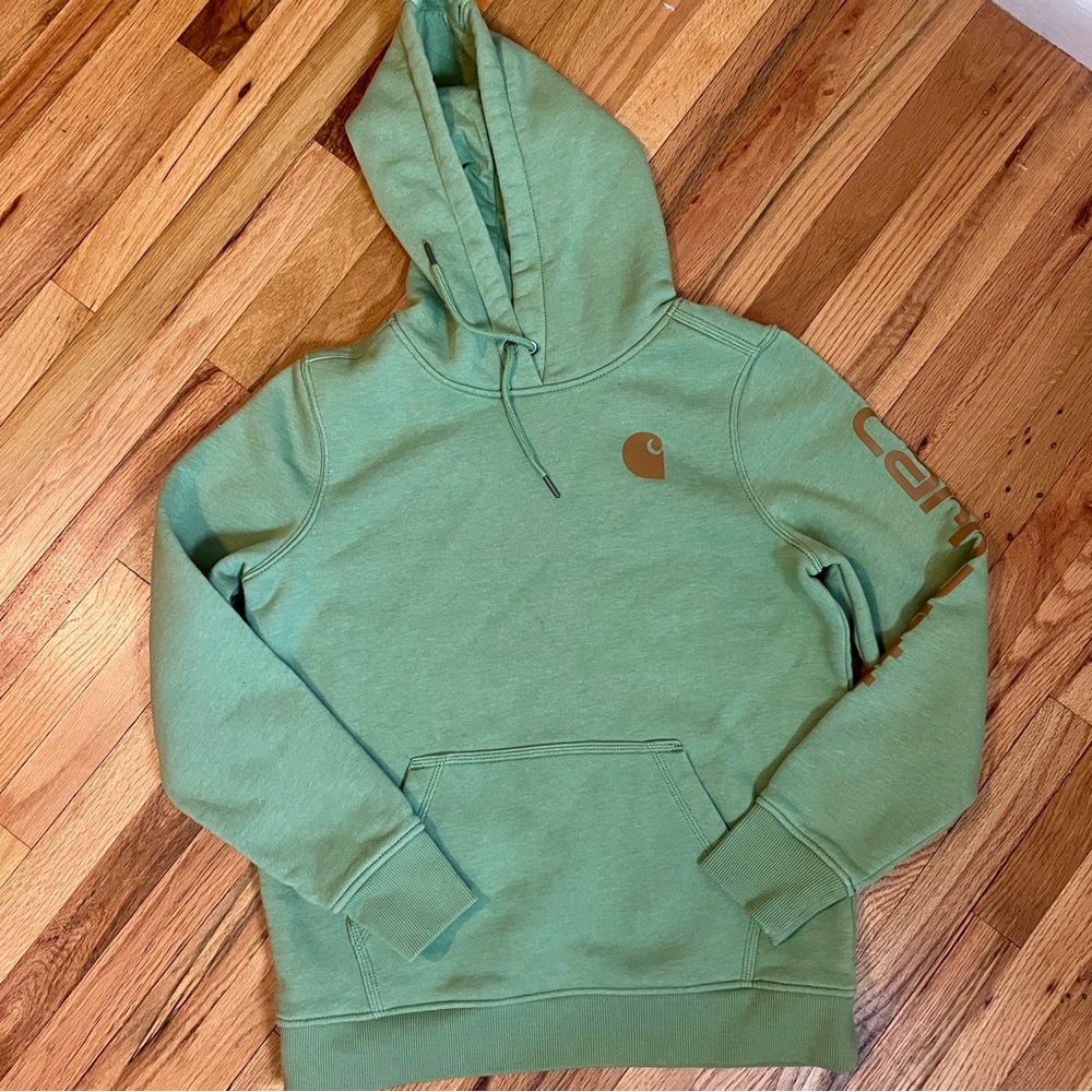 Carhartt Women’s Hoodie Light Green Medium - Picture 1 of 6